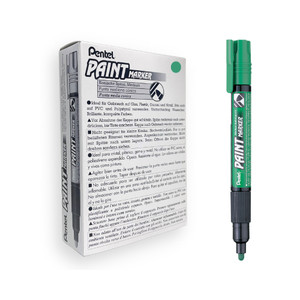Pentel MMP20 Paint Marker Medium Bullet 3.0mm Green, Box of 12