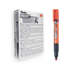 Pentel MMP20 Paint Marker Medium Bullet 3.0mm Orange, Box of 12