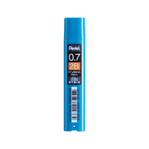 Pentel C277S Ain Stein Slim Lead Refill 0.7mm 2B Grade Tube of 12, Each
