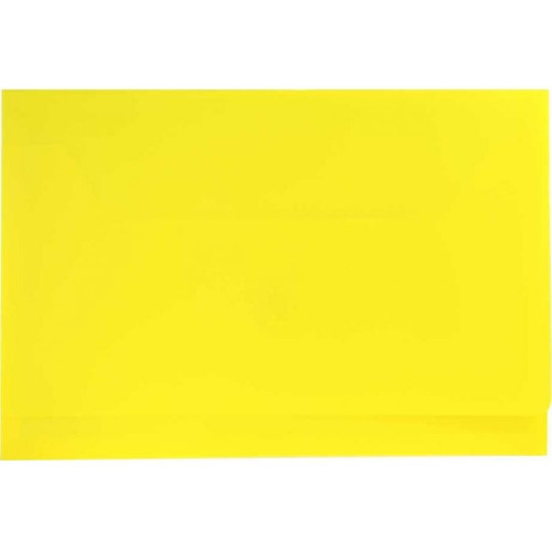 Osmer Plastic Document Wallet with Velcro Seal Foolscap, Yellow