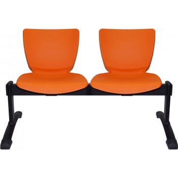 LARK BEAM CHAIR 2 Seater Beam with Black Legs, 1250mm Length