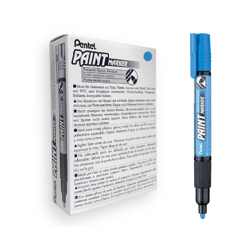 Pentel MMP20 Paint Marker Medium Bullet 3.0mm Sky Blue, Box of 12