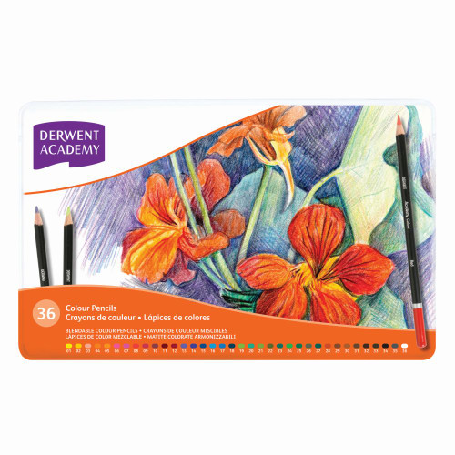DERWENT ACADEMY PENCIL TIN Colour 36