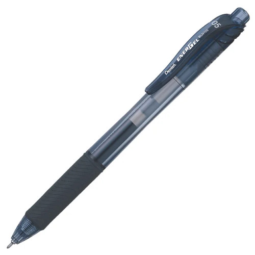Pentel Energel X Gel Pen BLN105 Retractable Fine 0.5mm Black, Box of 12