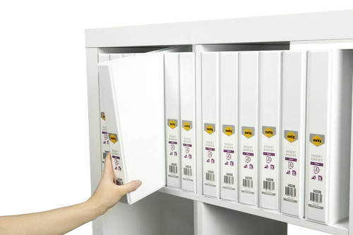 MARBIG INSERT BINDERS A4 2D Ring 25mm White (New Version)