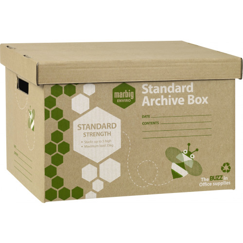 MARBIG ENVIRO ARCHIVE BOX 100% Recycled Brown 420L x 315W x 260H