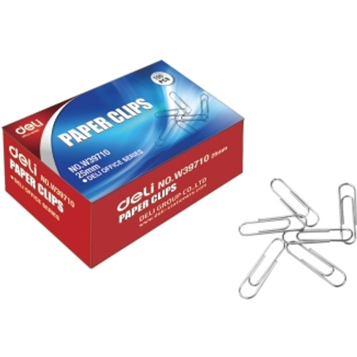 DELI PAPER CLIPS Large 33mm, Pack of 100