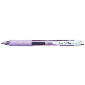 Pentel BL107 Energel X Liquid Gel Pen Retractable Fine 0.7mm Violet Barrel, Black Ink, Box of 12