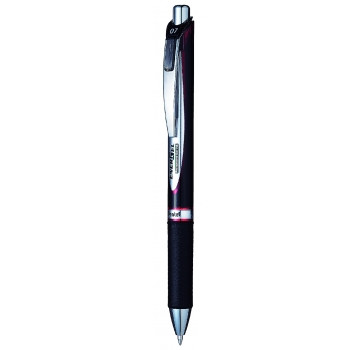 Pentel BLP77 Energel Permanent Liquid Gel Pen Retractable 0.7mm Medium Nib Red, Box of 12