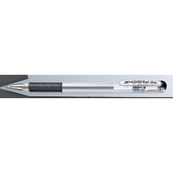 Pentel K116 Hybrid Grip Gel Pen 0.6mm Fine Nib Black, Box of 12