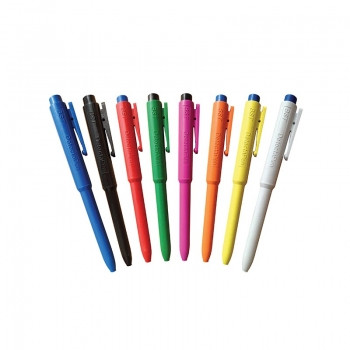 J800 RETRACTABLE DETECTAPENS Red Body & Blue Ink, Pk10