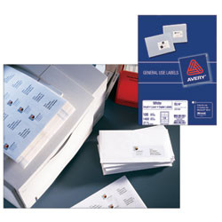 AVERY GENERAL USE LASER/INKJET/COPIER LABELS L7157GU 33 L/P/Sht 64x24.3mm, Bx3300