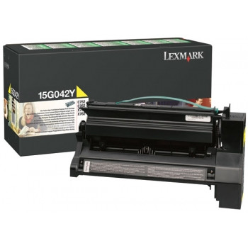 LEXMARK 15G042K ORIGINAL YELLOW PREBATE TONER CART 15K Suits C752/760/762