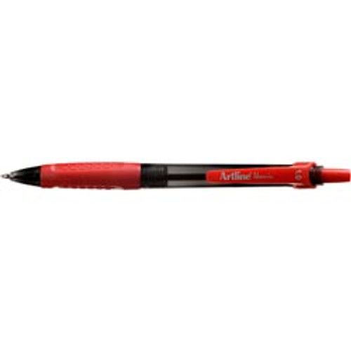 ARTLINE IKONIC 8410 BALL PEN Retractable Medium Red, Pk12