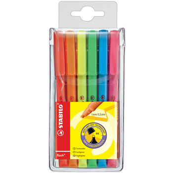 STABILO FLASH HIGHLIGHTER ASSORTED WALLET 6