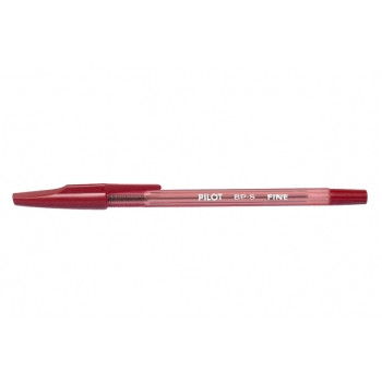 PILOT BP-S BALLPOINT PEN Fine Red Bx12