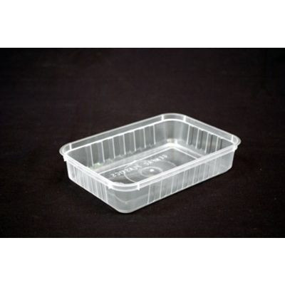 DISPOSABLE RECTANGLE CONTAINER 500ml Natural Bx500 (Lids Sold Separately)