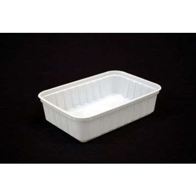 DISPOSABLE RECTANGLE CONTAINER 680ml White Bx500 (Lids Sold Separately)