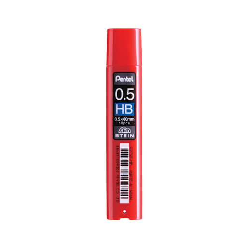 Pentel C275S Ain Stein Slim Lead Refill 0.5mm HB Grade Tube of 12, Each