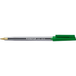 Staedtler Ballpoint Pen Stick 430 Medium - Green, Box of 10