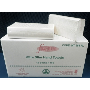 GREEN FLORIN ULTRASLIM MULTIFOLD TAD HAND TOWEL 16 Packs x 150 Towels