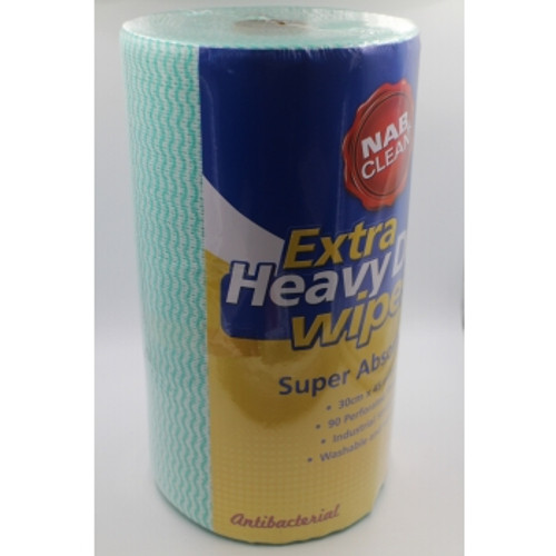 ANTI-BACTERIAL SUPERWIPES ROLL GREEN 30cm X 45mtr