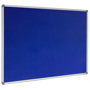 Visionchart Felt Pinboard 900x900mm Aluminium Frame Royal Blue