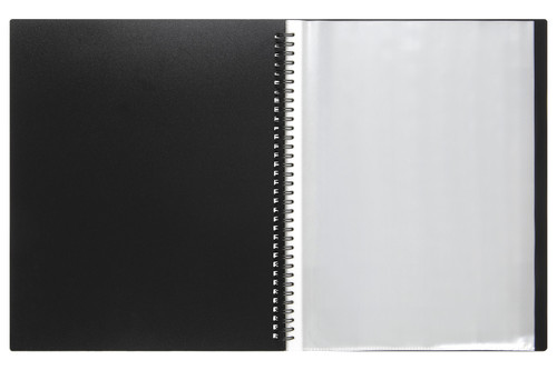 MARBIG DISPLAY BOOK TWIN WIRE A4 30 Fixed Pockets Black