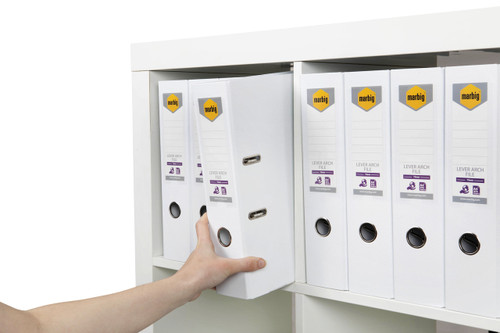 MARBIG LEVER ARCH FILE PE A4 White