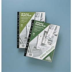 COLBY REFILLABLE DISPLAY BOOK A4 20 Pocket Black