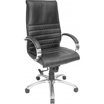 FRANKLIN EXECUTIVE CHAIR HIGH BACK LEATHER BLACK