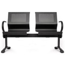 AIRPORT BEAM CHAIR 2 Seater Beam with Polished Legs, 1250mm Length