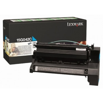 LEXMARK 15G042K ORIGINAL CYAN PREBATE TONER CART 15K Suits C752/760/762