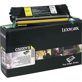 LEXMARK C5220YS ORIGINAL PREBATE YELLOW TONER CART 3K Suits C522N/524N/532N/C534DN