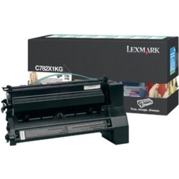 LEXMARK C782X1KG ORIGINAL BLACK PREBATE TONER CART 15K Suits C782