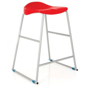 TRACT SCIENCE LABORATORY STOOL 550mm High Red