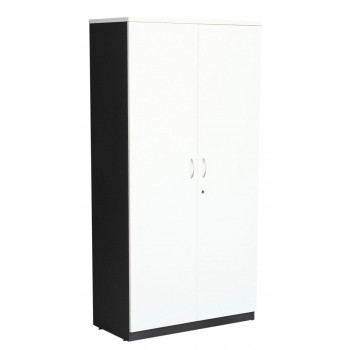 FOI FULL DOOR BOOK CASE White/Ironstone 900x450x1800mm