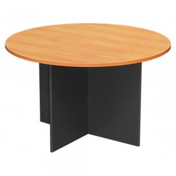 FOI ROUND MEETING TABLE 1200mm, Beech/Ironstone