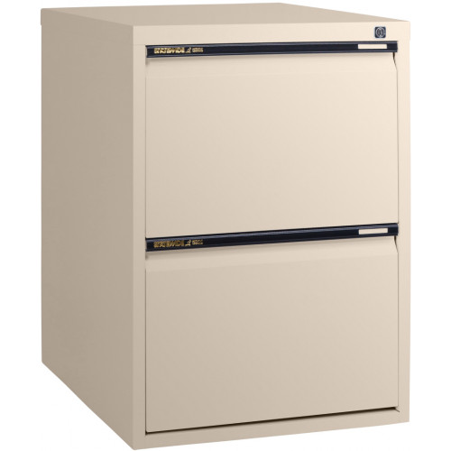 Statewide Vertical Filing Cabinet 2 Drawer H715 x W467 x D610mm Wild Oates (Beige), Each