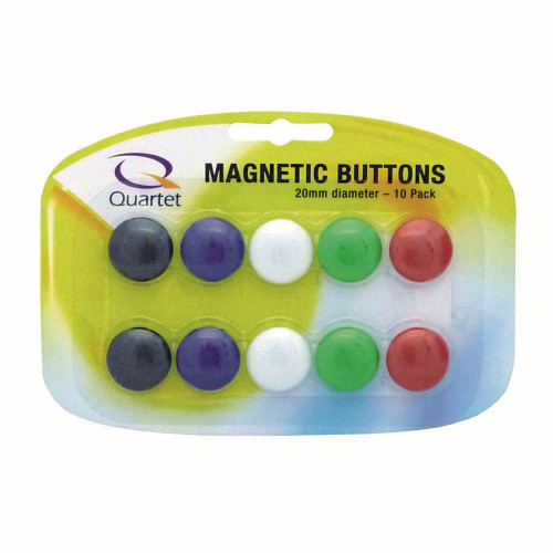 QUARTET MAGNETIC BUTTONS 20mm Assort Pk10