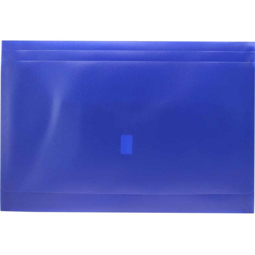 Osmer Plastic Document Wallet with Velcro Seal Foolscap, Blue