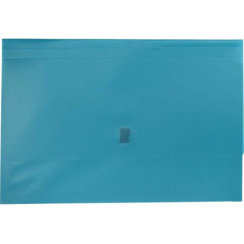 Osmer Plastic Document Wallet with Velcro Seal Foolscap, Teal Green