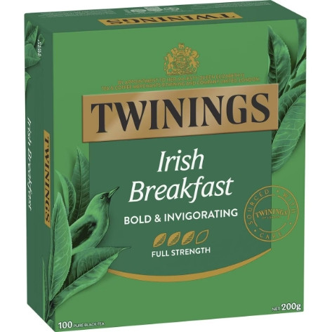 TWININGS IRISH BREAKFAST TEA String & Tag Box of 100