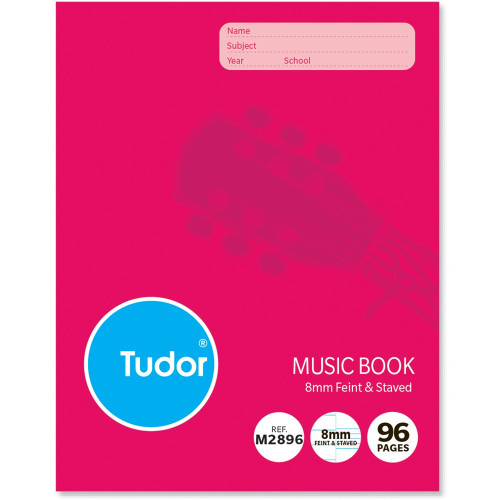 Olympic Music Book M2896 9x7 96 Page 8mm/Stave Ruled (197748)