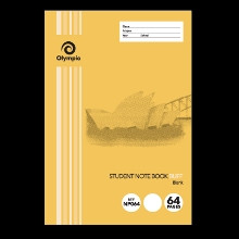 Olympic NSW Student Book Blank NP064 250x175 64 Page Buff (197746)