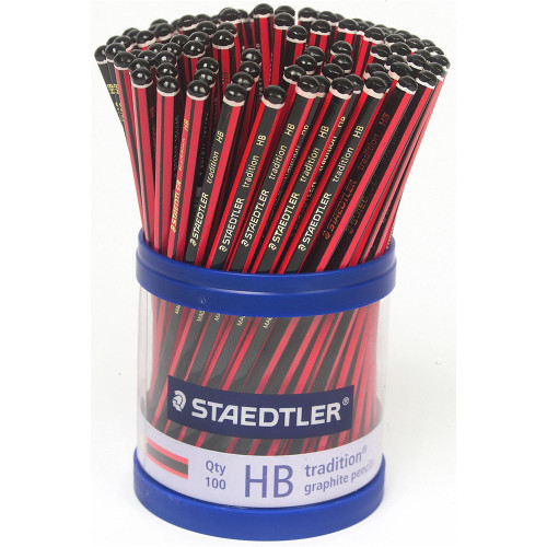 Staedtler 110 Tradition Graphite Pencils - HB, Class Pack of 100