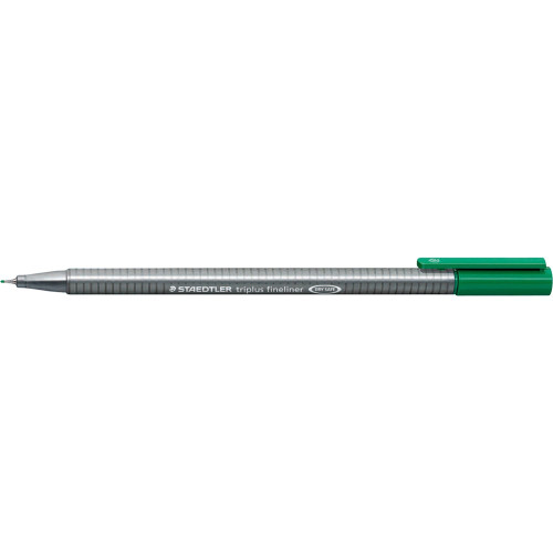 Staedtler 334 Triplus 0.3mm Fineliner - Green, Box of 10