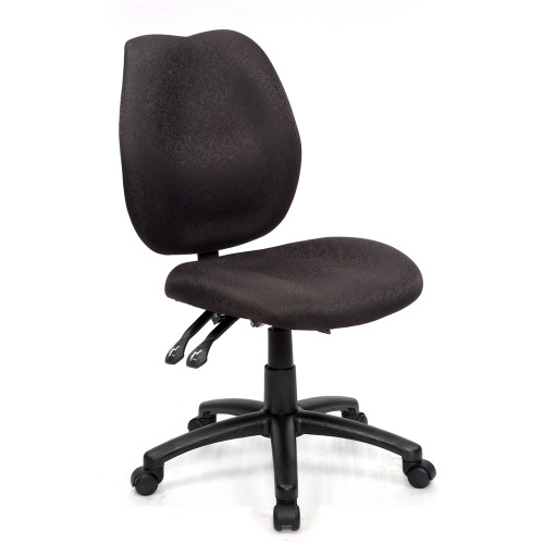 Sabina Fully Ergonomic Chair Medium Back Black Fabric