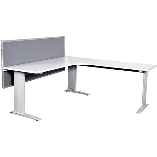 SUMMIT CORNER WORKSTATION White Frame Modesty Panel 1800x1800x750mm White Top
