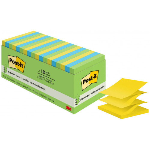 POST-IT NOTES CABINET PACK R330-18AUCP 76x76mm - Jaipur Colours